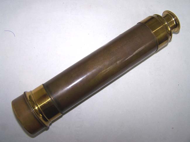 A Fine late 19th century All Brass U.S. Navy Four-Draw Telescope circa 1880